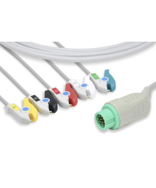 Beneview MINDRAY Abrazadera de 5 vías IEC Cable de una pieza para monitor