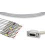 One-piece patient cable 10 channels banana plugs for ELI150 MORTARA