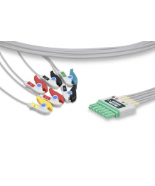 Cable ECG 6 voies à pinces pour M300 DRAGER (MS16157/MP03405)