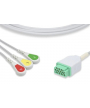 Cable IEC monobloc 3 branches à snap pour Dash 2000 GE HEALTHCARE (2001292-002)