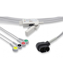 Cables ECG de una pieza a presión de 4 vías para XSeries (8300-0803-12)