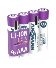 Lot de 4 batteries AAA 1.5V 0.5Ah Li-ion charge USB avec cable x4