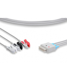 Cable ECG IEC 3 dérivations à pinces pour Carescape B450 GE HEALTHCARE