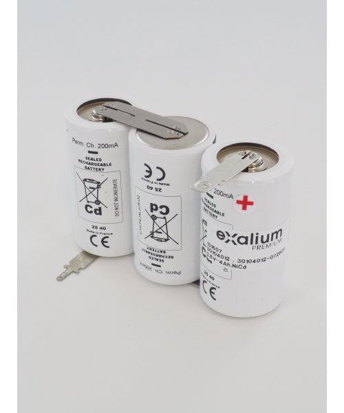 Batteria Ni-Cd 3, 6V 4Ah 3VTD-CC Clip bambino Saft