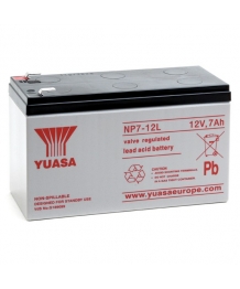 Batterie Plomb 12V 7Ah (151x65x97.5) cosses Larges Yuasa (NP7-12L)