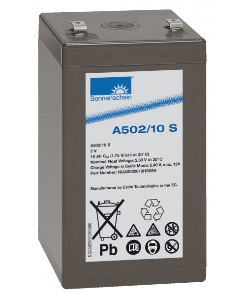 Batterie Plomb Gel 2V 10Ah (53x51x98) Exide (A502/10 S)