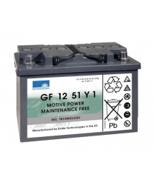 Batterie Plomb Gel 12V 50Ah (278x175x190) Semi-Traction Exide (GF 12 051 Y 1)