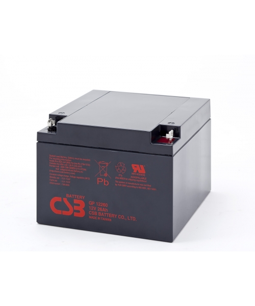 Batterie Plomb 12V 26Ah CSB (GP12260i)