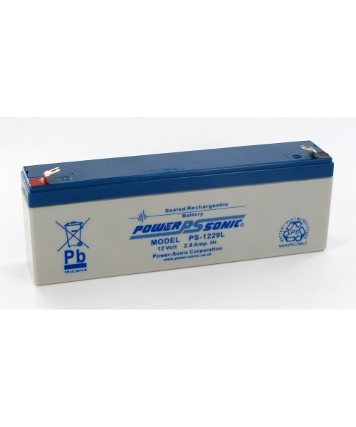 Batterie Plomb 12V 2.9Ah (179x35x65) Power Sonic (PS1229L)