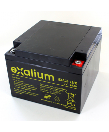 Batterie Plomb 12V 24Ah EXALIUM (166X175X125) (EXA24-12FR)