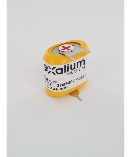 Ni-Mh 3 Picots Varta microbattery 150mAh 4.8V batería