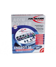 Energía del cargador 16 más 1-12 AAA / AA 1 6 C/D 1-2 9V NiCd NiMh Ansmann