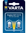 Blister 2 bulbs Krypton 4.8V 0 .7A Cap screw Varta
