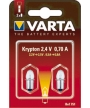 Blister 2 ampoules Krypton 2.4V 0.7A culot lisse Varta (751000402)