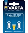 Blister 2 lampadine Krypton 4.8 v 0,75 A pellet liscia Varta