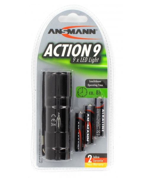 Torche Action9 9Leds +3AAA - Ansmann - (5016243)