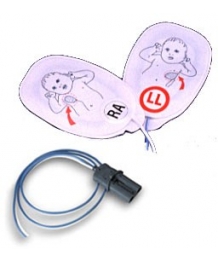 Box of 5x2 original pediatric electrodes for FR2 PHILIPS