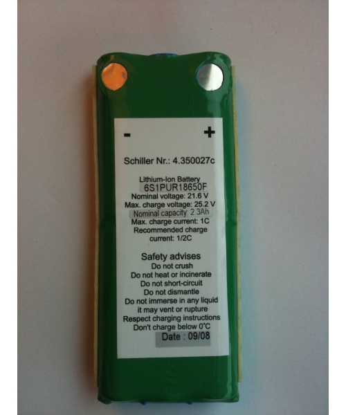 Batterie 21.6V 2.3Ah pour AT10+ SCHILLER (/4.35002) (3.920509)
