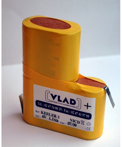 Batteria 6V 1,2Ah per oftalmoscopio KEELER