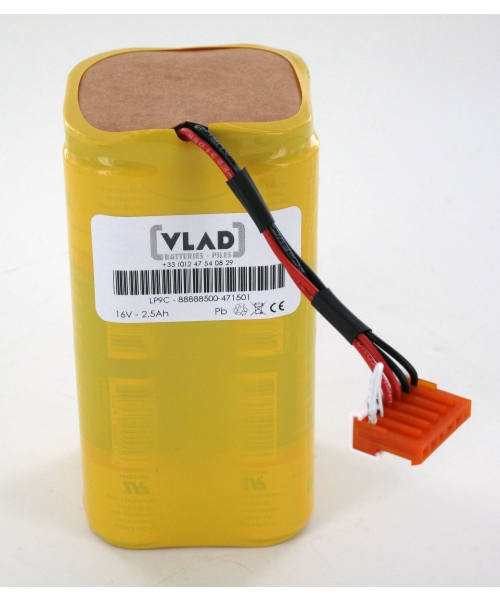 Batterie 16V 2,5Ah pour défibrillateur Lifepak 9 PHYSIOCONTROL (803704-03)  - Vlad