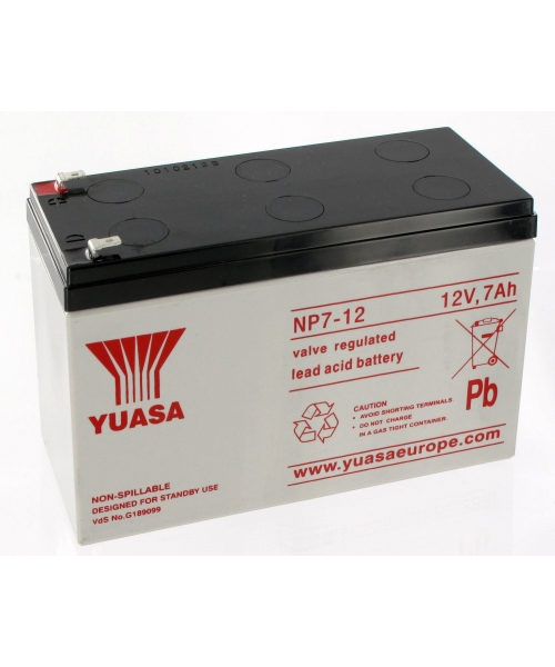 Batteria 12V 7Ah piombo (151x65x97.5) Yuasa - Vlad