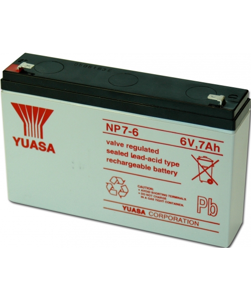 Lead 6V 7Ah (151x34x97.5) Yuasa battery - Vlad