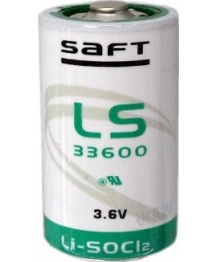 Lithium 3, 6V D LS33600 Saft 17Ah battery