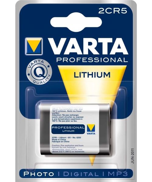 Pile Lithium 6V 1,6Ah Varta (6203301401)