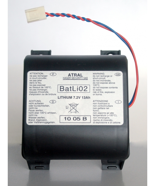 Pile Batli02 d'origine Daitem 7.2V 13Ah Lithium pour alarme (BATLI02)