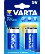 Blister 2 piles alcalines 9V 6LR61 High Energy Varta (4922121412)