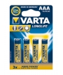 Blister di 4 batterie alcaline 1 5V LR03 Longlife Varta