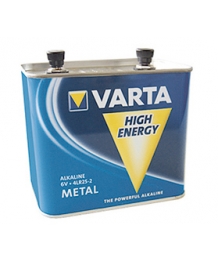 Batería 6V alcalina 4LR25/2 caja metal Varta