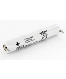 Batterie Ni-Cd 3.6V 1.6Ah 3VNT Cs1600 -Baton-Clip faston 3mm (802327)