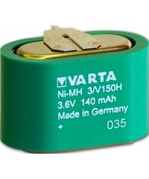 Battery Ni-Mh 3.6V 150mAh 3 Picots Varta microbattery