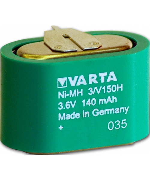 Battery Ni-Mh 3.6V 150mAh 3 Picots Varta microbattery