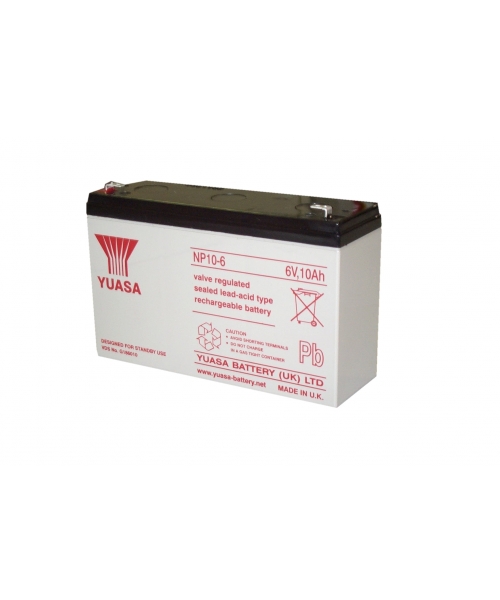 Plomo 6V 10Ah (151x50x97.5) batería Yuasa