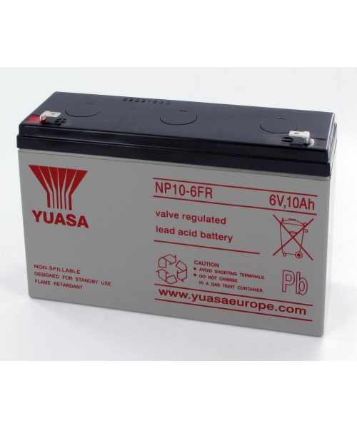 Lead 6V 10Ah (151 x 50 x 96) en Yuasa battery
