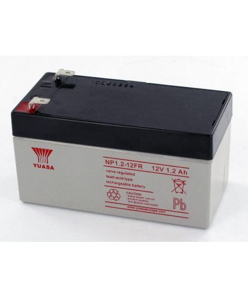 Batterie Plomb 12V 1.2Ah (97x48x54.5) FR Yuasa (NP1.2-12FR)
