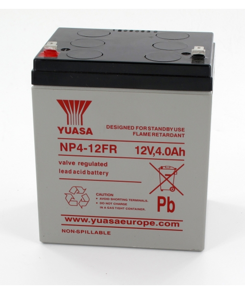 Batterie Plomb 12V 4Ah (90x70x106) FR Yuasa (NP4-12FR)