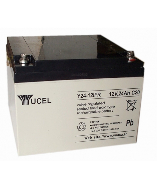 Batterie Plomb 12V 24Ah (166x175x125) FR Yuasa (Y24-12FR)