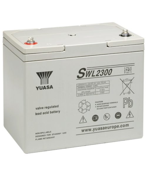 Batterie Plomb 12V 81Ah (261x168x223) Yuasa (SWL2300E)