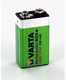 Ampolla de ni-Mh batería 9V 200mAh