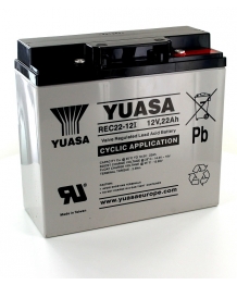 Batterie Plomb 12V 22Ah (181x76x167) Cyclique Yuasa (l) (REC22-12)
