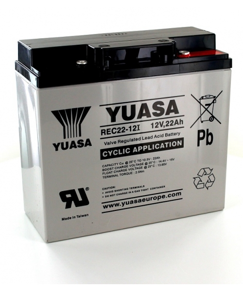 Lead 12V 22Ah (181 x 76 x 167) cyclical Yuasa battery