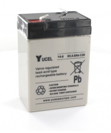 Batterie Plomb 6V 4Ah (70x47x105.5) Yuasa (Y4-6)