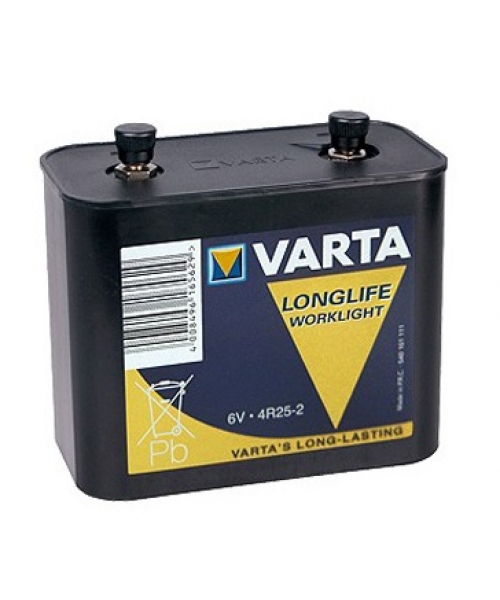 Battery 6V 4R25/2 housing plastic Varta saline