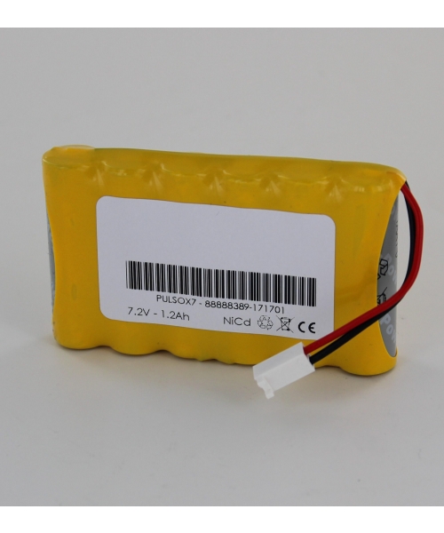 Batterie 7,2V 1Ah pour moniteur Pulsox7 MINOLTA VICKERS (PULSOX7)