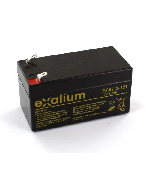 Batterie Plomb 12V 1.2Ah (97x49x56) Exalium (EXA1.2-12)