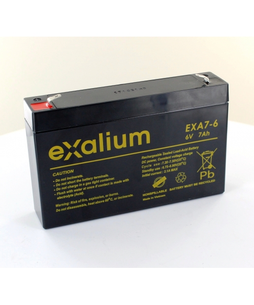 Batterie 6V 7Ah (151x34x94) EXALIUM (EXA7-6) - Vlad