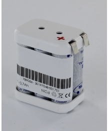 Batteria Ni-Cd 6V 700mAh 5VREAA700 flangia Saft (789056)